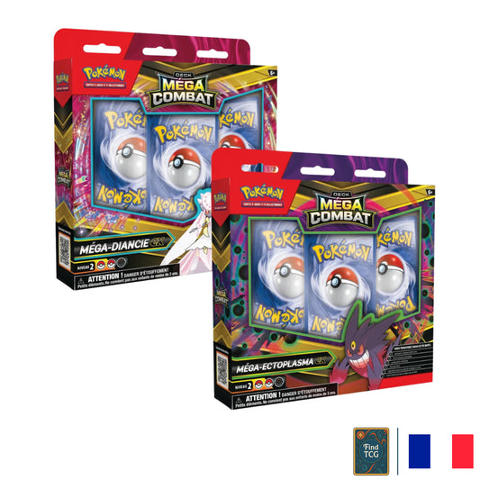Pokemon - Lot de Deck de combat Mega-Ectoplasma EX et Mega-Diancie EX